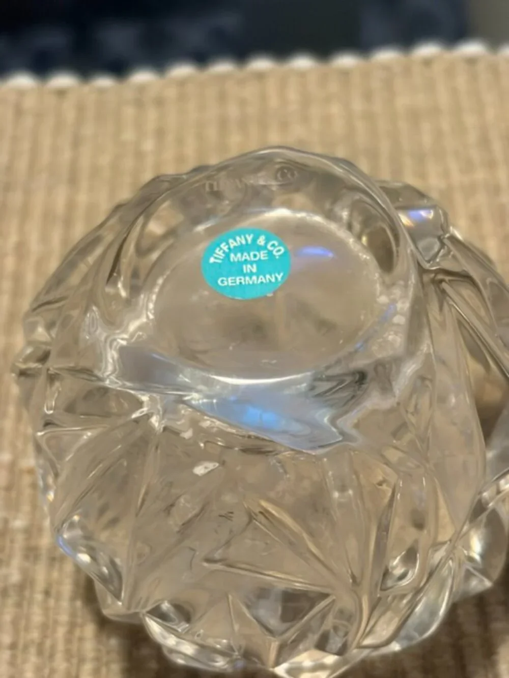 Tiffany 'Rock Cut' Candle Holder
